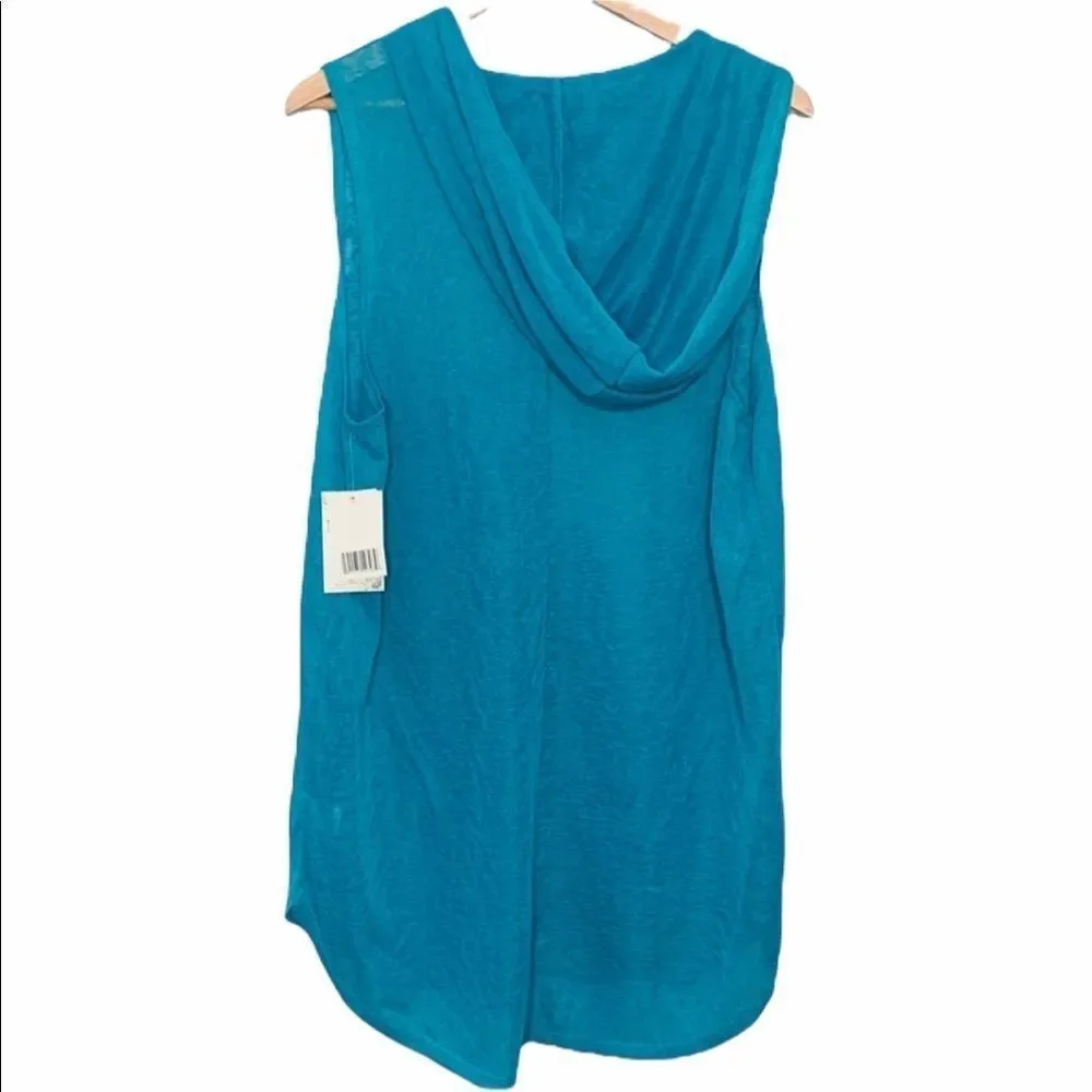 NWT Miken‎ Swim Cover Up X-Strap Sleeveless Hooded Size Large